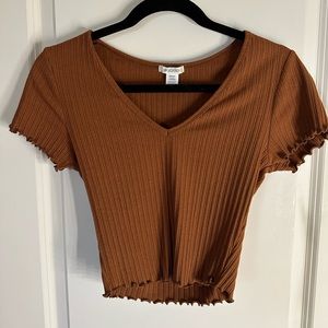 brown crop top- never worn